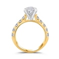 thumbnail image 3 of Lab Created Pear Cut Diamond Ring in 18K Gold, 3 of 5