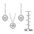 thumbnail image 7 of Round Cut Lab Created Gemstone Dancing Pendant & Earring Set in Sterling Silver, 7 of 8
