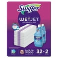 thumbnail image 1 of Swiffer Wetjet Mopping Refill Pack (2 bottles of cleaner + 32 refill pads), 1 of 10
