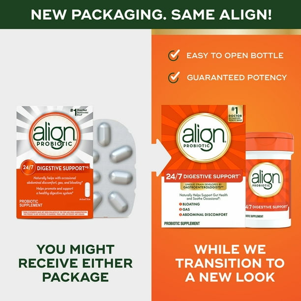 Align Probiotic Digestive Health Supplement Capsules, 84 ct