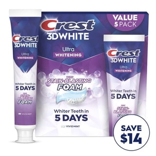 Crest 3D White Vivid Mint Ultra Whitening Toothpaste, 5.2 oz., 5 pk.