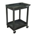 thumbnail image 2 of 24" x 18" Plastic Utility Tub Cart - Two Shelf Black, 2 of 5