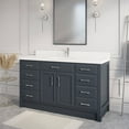 thumbnail image 4 of Studio Bathe Calais 60-inch Bathroom Vanity With Engineered Stone Countertop, 4 of 9