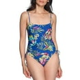 thumbnail image 1 of Loft Women's Shirred Side Tie One-Piece Swimsuit, 1 of 5
