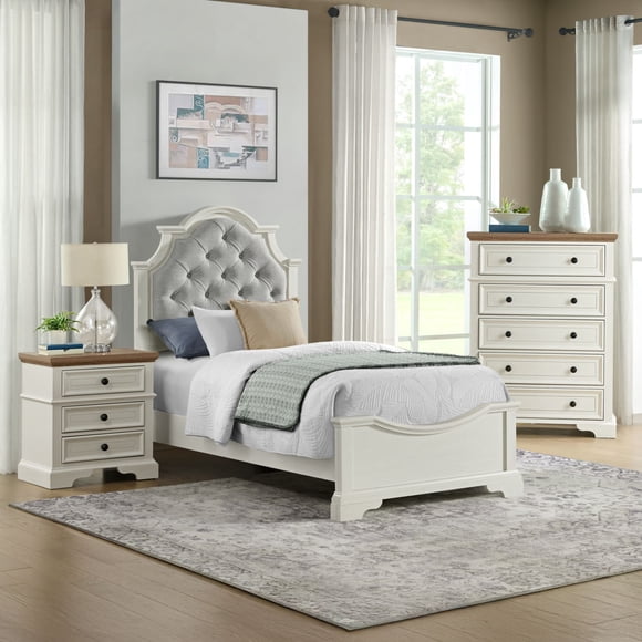 Society Den Ulysses Upholstered Youth Bedroom Set, 3-Piece or 5-Piece