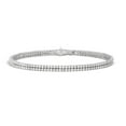 thumbnail image 1 of 3.50 C.T. TW Round Cut Two Row Diamond Tennis Bracelet in 14K Gold, 1 of 8