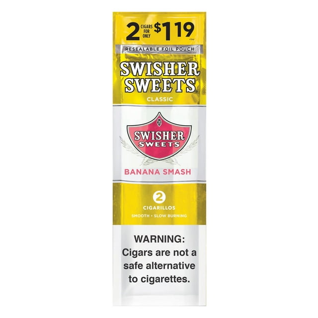 Swisher Sweets Cigarillos Banana Smash Pre-Priced 2 ct., 30 pk.