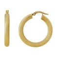 thumbnail image 2 of Diamond Cut Round Hoops in 14K Yellow Gold, 2 of 9