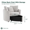 thumbnail image 6 of Lifestyle Solutions Beckett Storage Chair, 6 of 9
