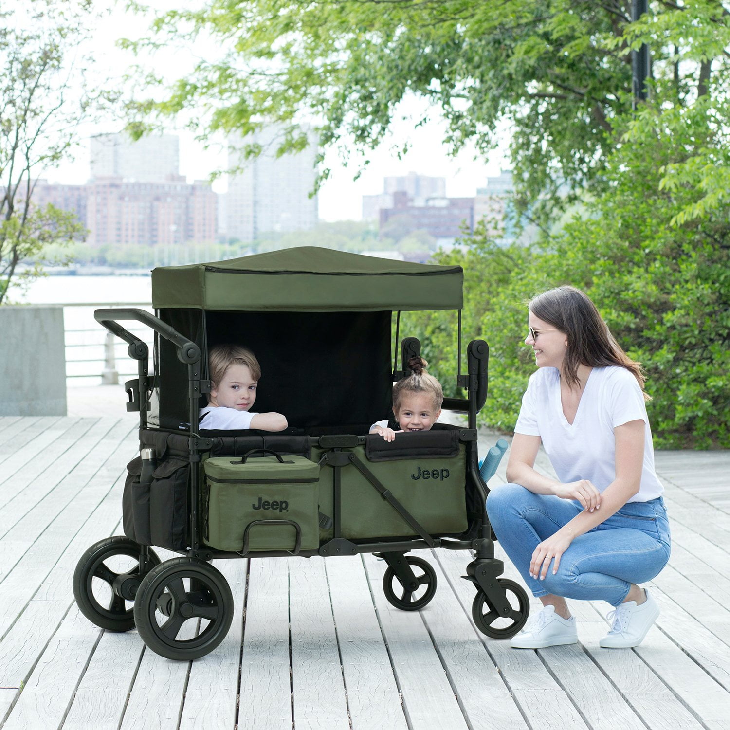 Jeep Deluxe Wrangler Stroller Wagon Accessories Black/Green