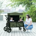 thumbnail image 13 of Jeep Wrangler Deluxe Stroller Wagon + Accessories Black/Green, 13 of 13