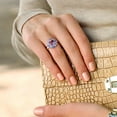 thumbnail image 5 of Amethyst and Tanzanite Cocktail Ring in Sterling Silver, 5 of 5