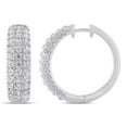 thumbnail image 3 of 2.00 C.T. TW Round Cut Diamond Hoop Earrings in 14K Gold, 3 of 6