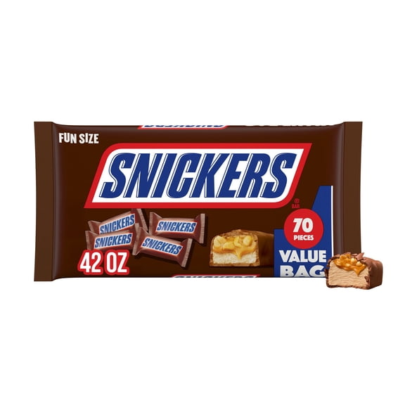 Snickers Fun Size Milk Chocolate Candy Bars, 70 pcs.