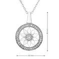 thumbnail image 3 of Sunflower and .13 CTTW Diamond Pendant in Sterling Silver, 3 of 4