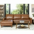 thumbnail image 5 of Jasper Mid-Century Top-Grain Leather Sectional, Camel, 5 of 10