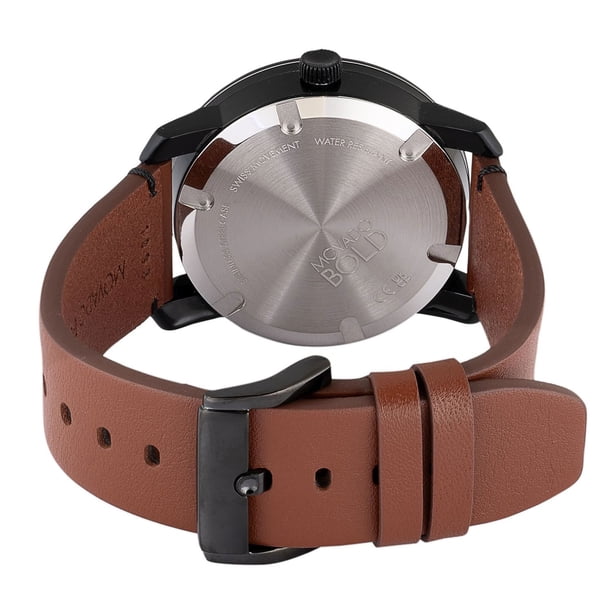 Movado BOLD Verso 20375235 Brown Leather Strap Quartz Analog Dial Men Wristwatch Movado Men main image 2