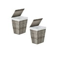 thumbnail interactive-video image 1 of Member's Mark Laundry Hamper, Set of 2, 19.5" W x 14.5" D x 23" H, 1 of 10