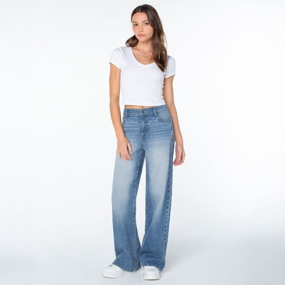 BCBG Generation Women's Baggy Wide Leg Jean