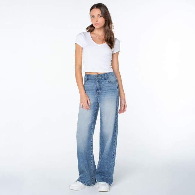 BCBG Generation Women's Baggy Wide Leg Jean