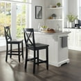 thumbnail image 2 of Crosley Furniture Julia Stainless Steel Top Island With Back Stools, Assorted Colors, 2 of 13