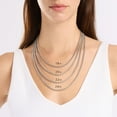 thumbnail image 6 of Oval Box Chain Necklace in Sterling Silver, 6 of 7