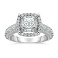 thumbnail image 1 of 1.95 CT. T.W. Princess Cut Halo Diamond Ring in 14K Gold, 1 of 5