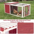 thumbnail image 3 of Outdoor chicken coop for 2-3 chickens, 57" L x 29" W x 25" H, Red & White, 3 of 6