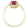 thumbnail image 4 of Oval Cut Gemstone and 0.15 CT. T.W. Halo Diamond Ring in 14K Gold, 4 of 6