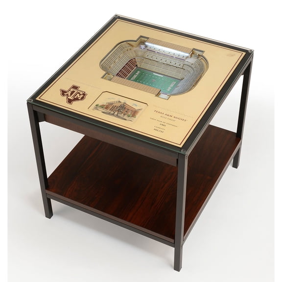 YouTheFan Texas A&M Aggies Lighted Stadium End Table