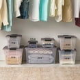 thumbnail image 8 of IRIS USA, Stack & Pull 13 Quart Clear Plastic Storage Box, 10.98" W x 16.50" L x 6.53" H, 8 Piece Set, 8 of 9