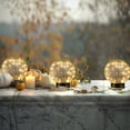 thumbnail image 8 of Deck Impressions 6" Solar/USB LED Crackle Glass Globe Lights, Choose Pack, 8 of 11