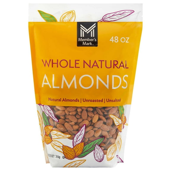 Member's Mark Whole Natural Almonds, 48 oz.