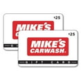 thumbnail image 1 of Mike's Carwash $50 Gift Card Multi-Pack, 2 x $25, 1 of 3