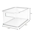 thumbnail image 2 of Clearly 4-Piece Clear Plastic Organizing Bin Set, 2 of 7