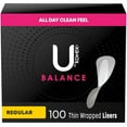 thumbnail image 1 of U by Kotex Balance Panty Liners, Regular, 100 ct., 1 of 8