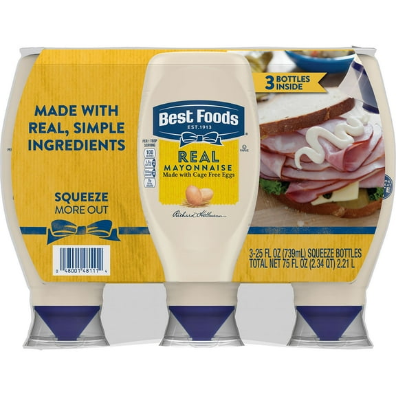 Best Foods Real Mayonnaise, 25 fl. oz., 3 pk.