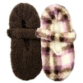 thumbnail image 2 of Brookstone Women's 2-Pack Cozy Mary Jane Slipper Sock, 2 of 10