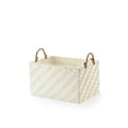 thumbnail image 3 of Nautica Rectangular Herringbone Weave Baskets with Rope Handles, Set of 3, Assorted Colors, 3 of 4
