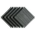 thumbnail image 3 of Norsk 25" x 25" Reversible Foam Flooring, Gray Wood & Black, 9 Tiles, 3 of 14
