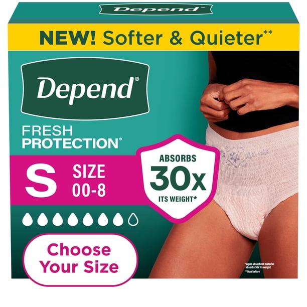 Depend Fresh Protection Incontinence Underwear for Women, Choose