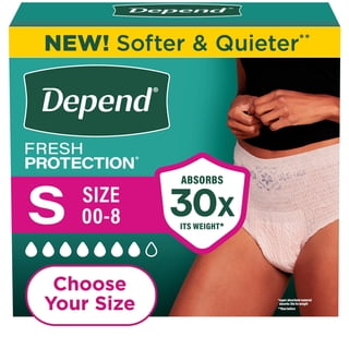 Depend Fresh Protection Incontinence Underwear for Women, Choose Size