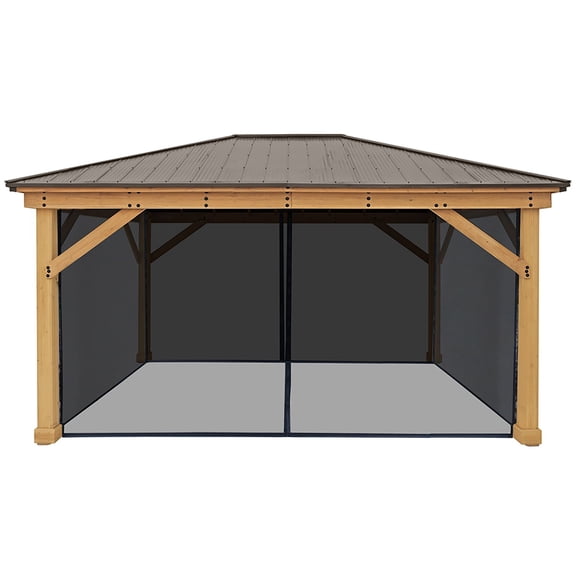Yardistry Meridian Gazebo Mesh Kit, Choose Size
