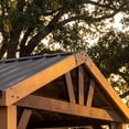 thumbnail image 4 of Backyard Discovery Crosswind 14' x 10' Cedar Wood Gazebo with Four-Sided Gable Steel Roof, 4 of 12