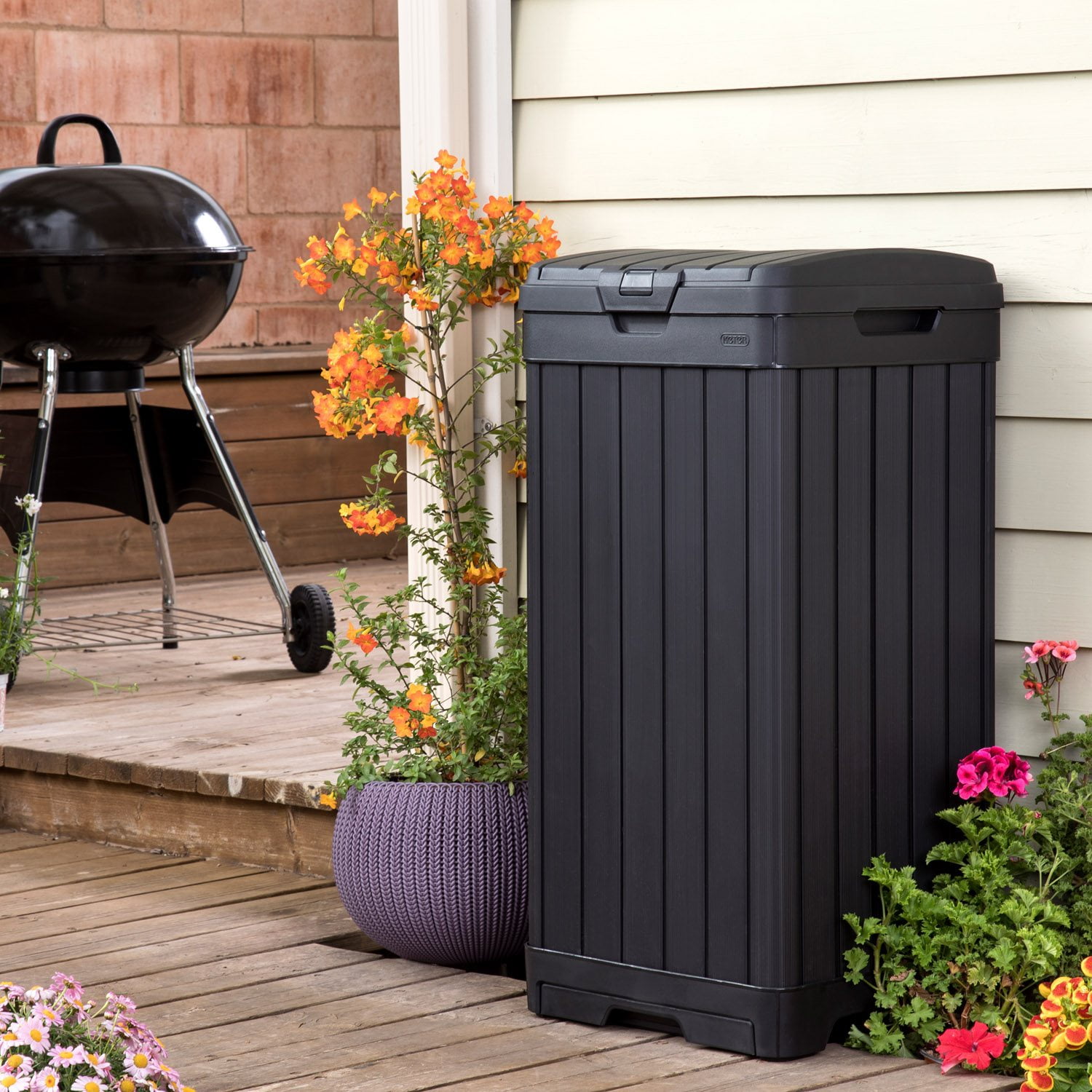 Keter Outdoor Trash Can Graphite Gray - Samsclub.com