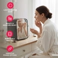 thumbnail image 5 of Frigidaire Skincare Cooler with Lighted Mirror Make-Up Door, Black, 5 of 12