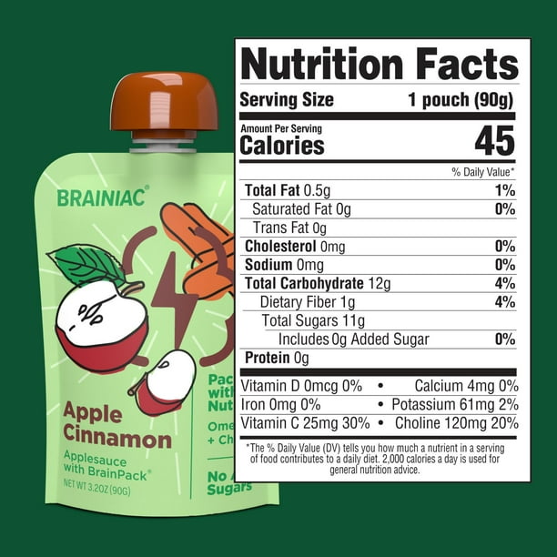 Brainiac Cinnamon Applesauce, 3.2 oz., 24 pk. - Samsclub.com