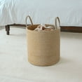 thumbnail image 12 of We Think Storage Round Jute Storage Basket with Handle, Set of 3, 12 of 14