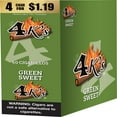 thumbnail image 1 of 4K's Cigarillo Foil Pouch, Green Sweet Pre-Priced $1.19 for 4 cigars, 15 pack, 1 of 2