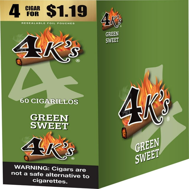 4Ks CIGARILLOS CLASSIC GREEN - 4/$1.19 15/4pk